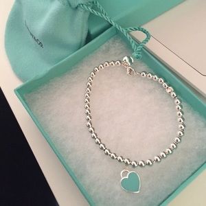 Return to Tiffany Teal Bead Bracelet